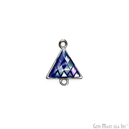 Shell Triangle Shape 15x11mm Double Bail Connector Charm Jewelry GemMartUSA