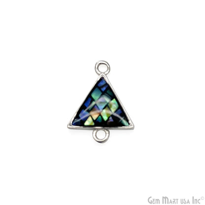 Shell Triangle Shape 15x11mm Double Bail Connector Charm Jewelry GemMartUSA