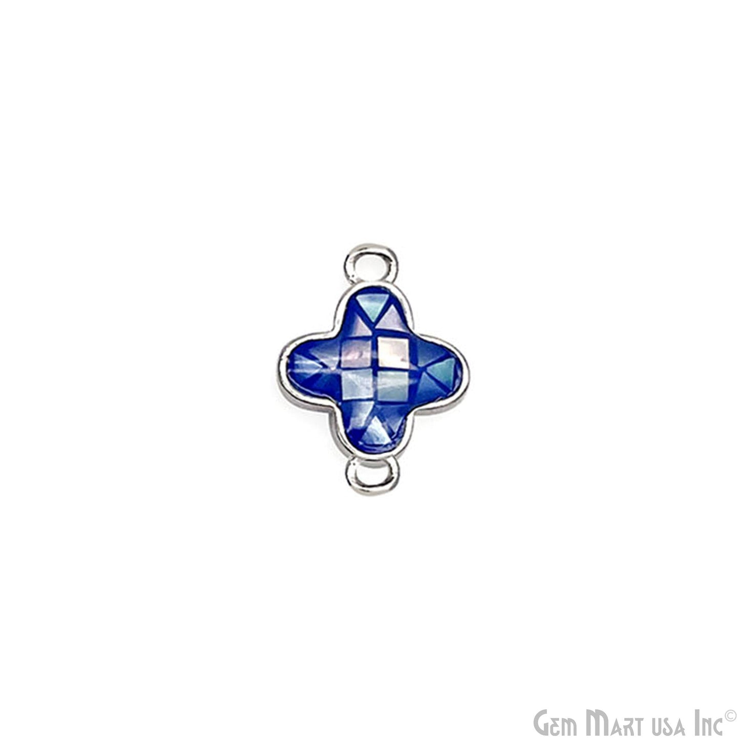 Shell Charm Clover 10mm Double Bail Bracelet Charm Pendant  Jewelry GemMartUSA