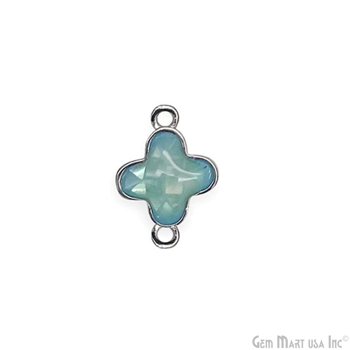 Shell Charm Clover 10mm Double Bail Bracelet Charm Pendant  Jewelry GemMartUSA