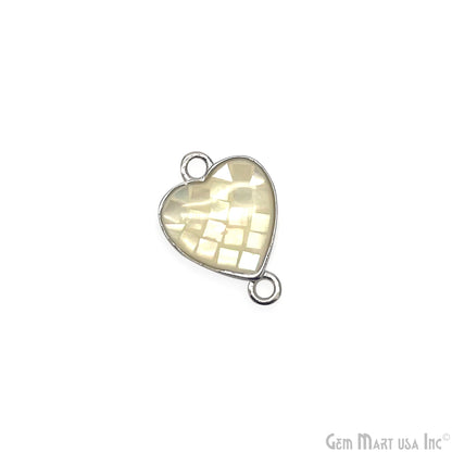 Shell Charm Heart 14x10mm Double Bail Bracelet Charm Pendant  Jewelry GemMartUSA