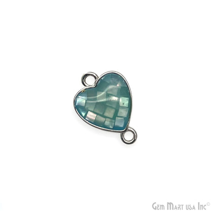 Shell Charm Heart 14x10mm Double Bail Bracelet Charm Pendant  Jewelry GemMartUSA