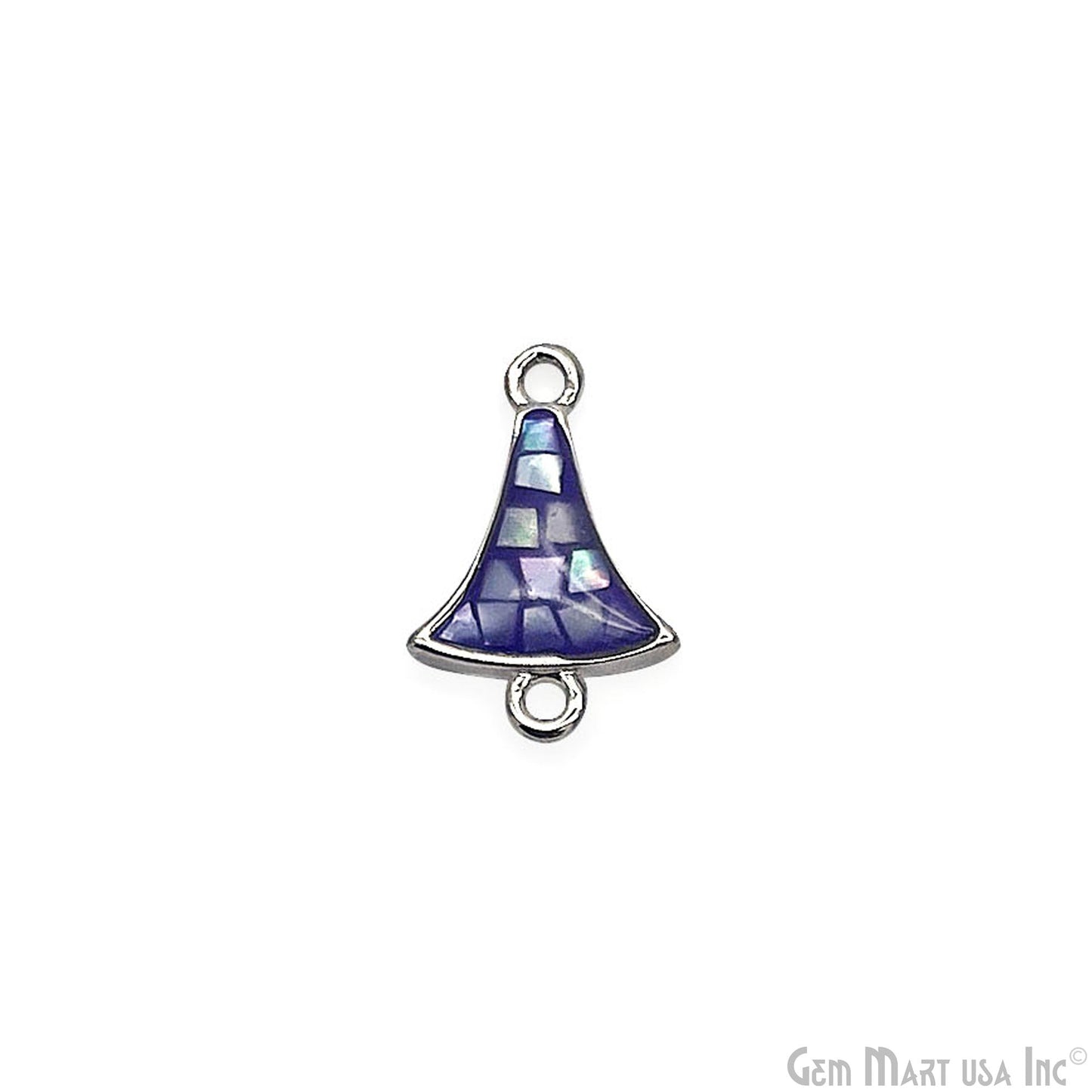 Shell Charm Free Form 15x10mm Double Bail Bracelet Charm Pendant Jewelry GemMartUSA