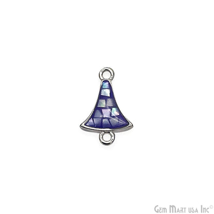 Shell Charm Free Form 15x10mm Double Bail Bracelet Charm Pendant Jewelry GemMartUSA