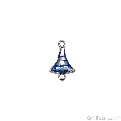 Shell Charm Free Form 15x10mm Double Bail Bracelet Charm Pendant Jewelry GemMartUSA