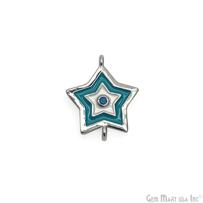 Multi Shell Star Shape Double Bail Charm Connector Jewelry GemMartUSA