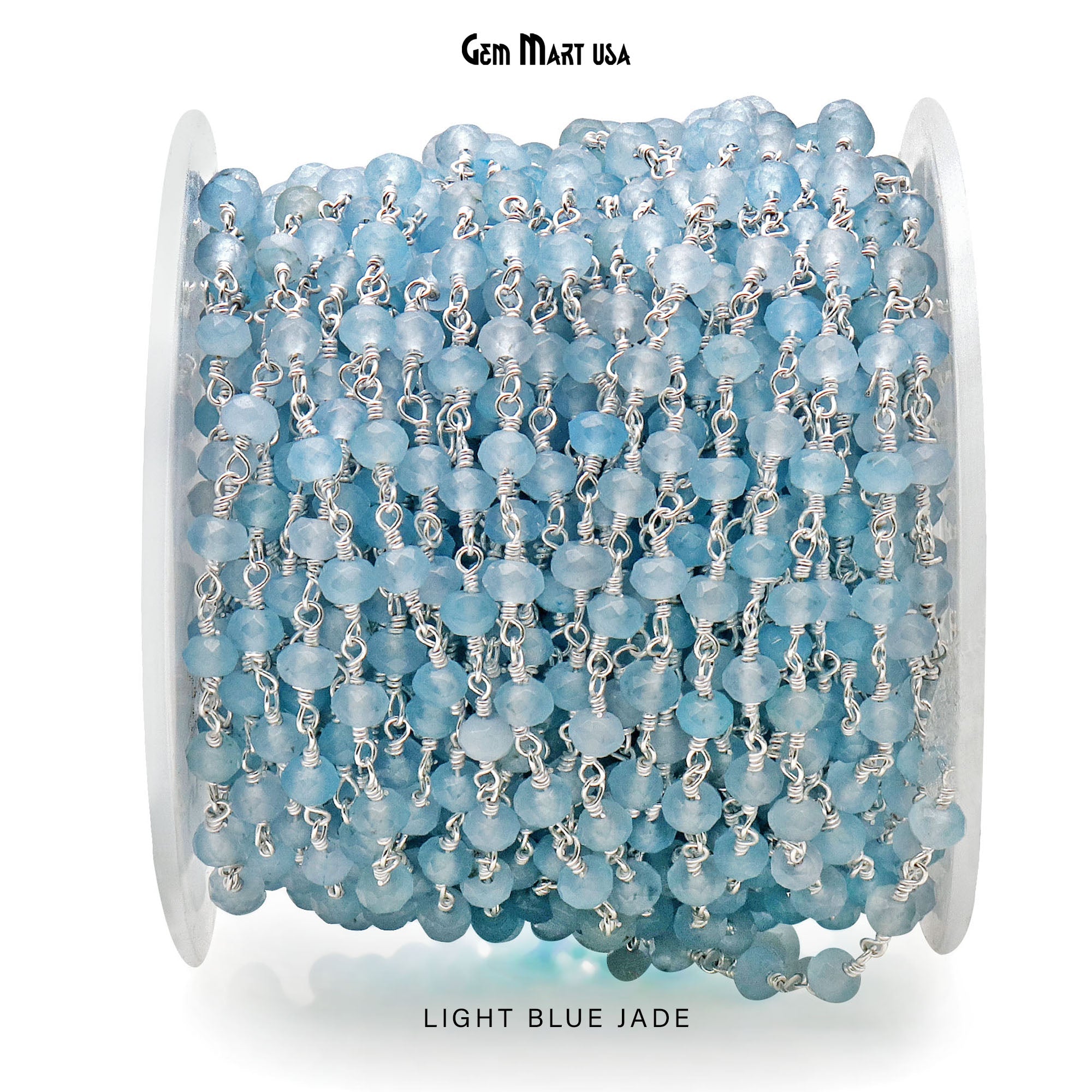 5. Light Blue Jade - Silver Plating