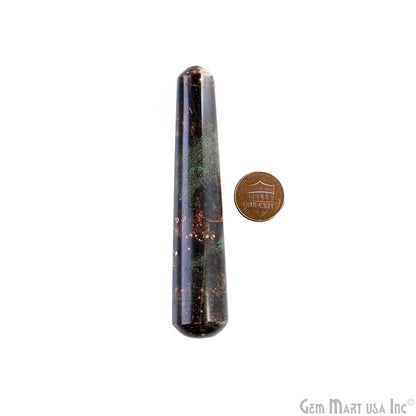 Natural Garnet Hand Made SPA Massage Wand Reiki Healing Crystal Relaxation Meditation Collection Gift, Healing Crystal, 4Inch