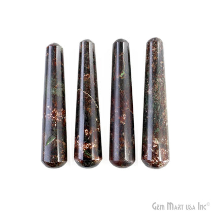 Natural Garnet Hand Made SPA Massage Wand Reiki Healing Crystal Relaxation Meditation Collection Gift, Healing Crystal, 4Inch