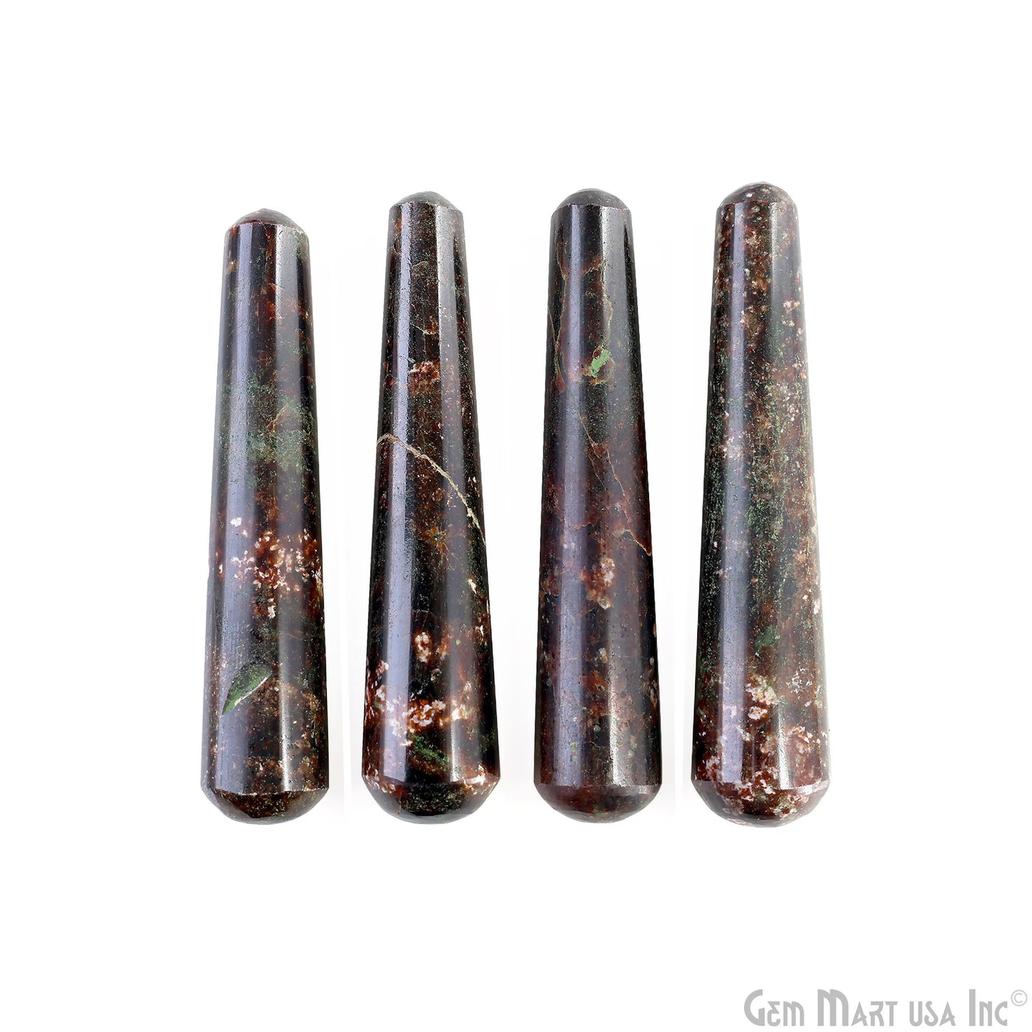 Natural Garnet Hand Made SPA Massage Wand Reiki Healing Crystal Relaxation Meditation Collection Gift, Healing Crystal, 4Inch