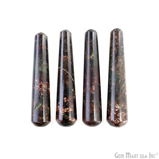 Natural Garnet Hand Made SPA Massage Wand Reiki Healing Crystal Relaxation Meditation Collection Gift, Healing Crystal, 4Inch
