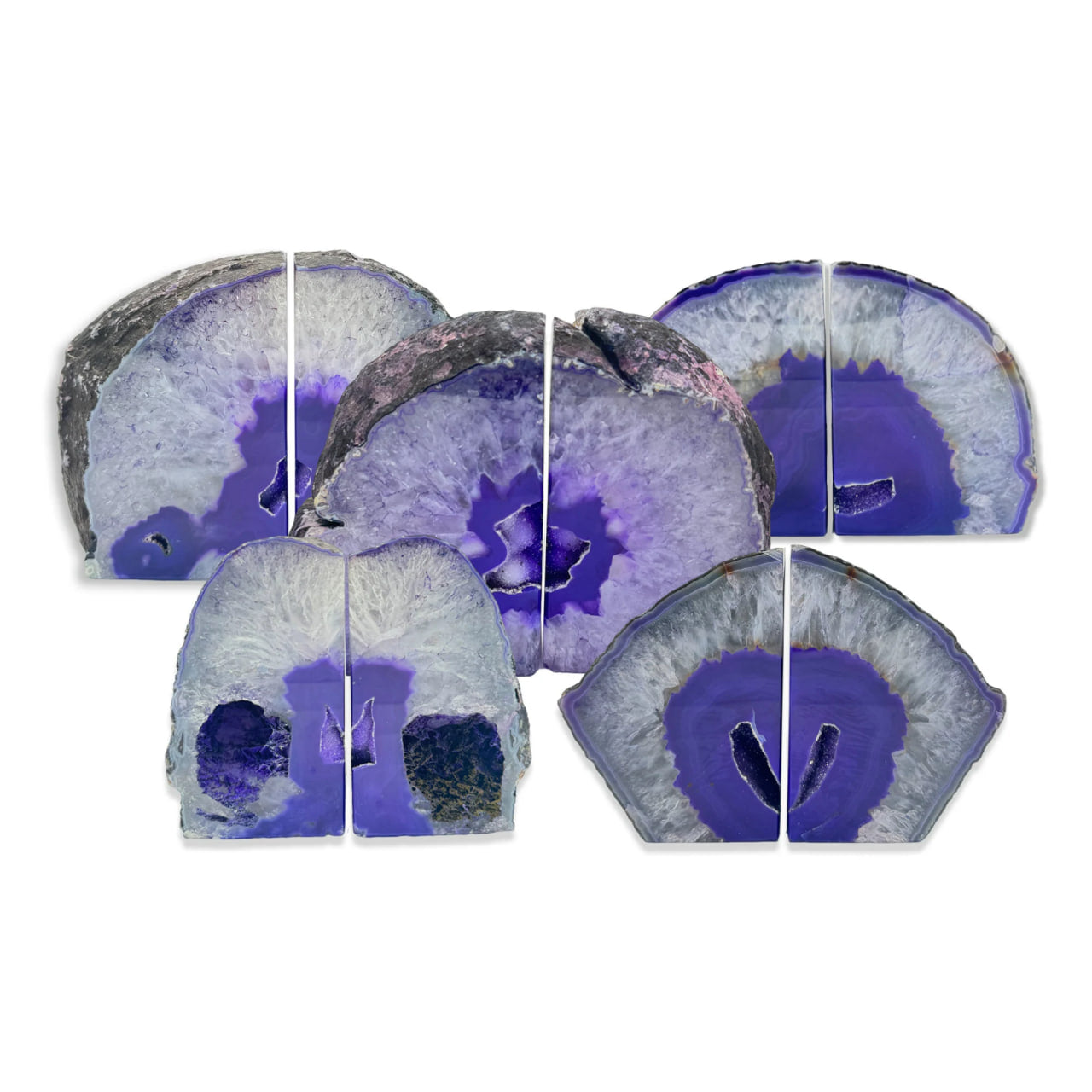 Geode Bookend, Natural Agate Bookend Pair, Unique Crystal Bookend Set, Home Decor, Free Shipping