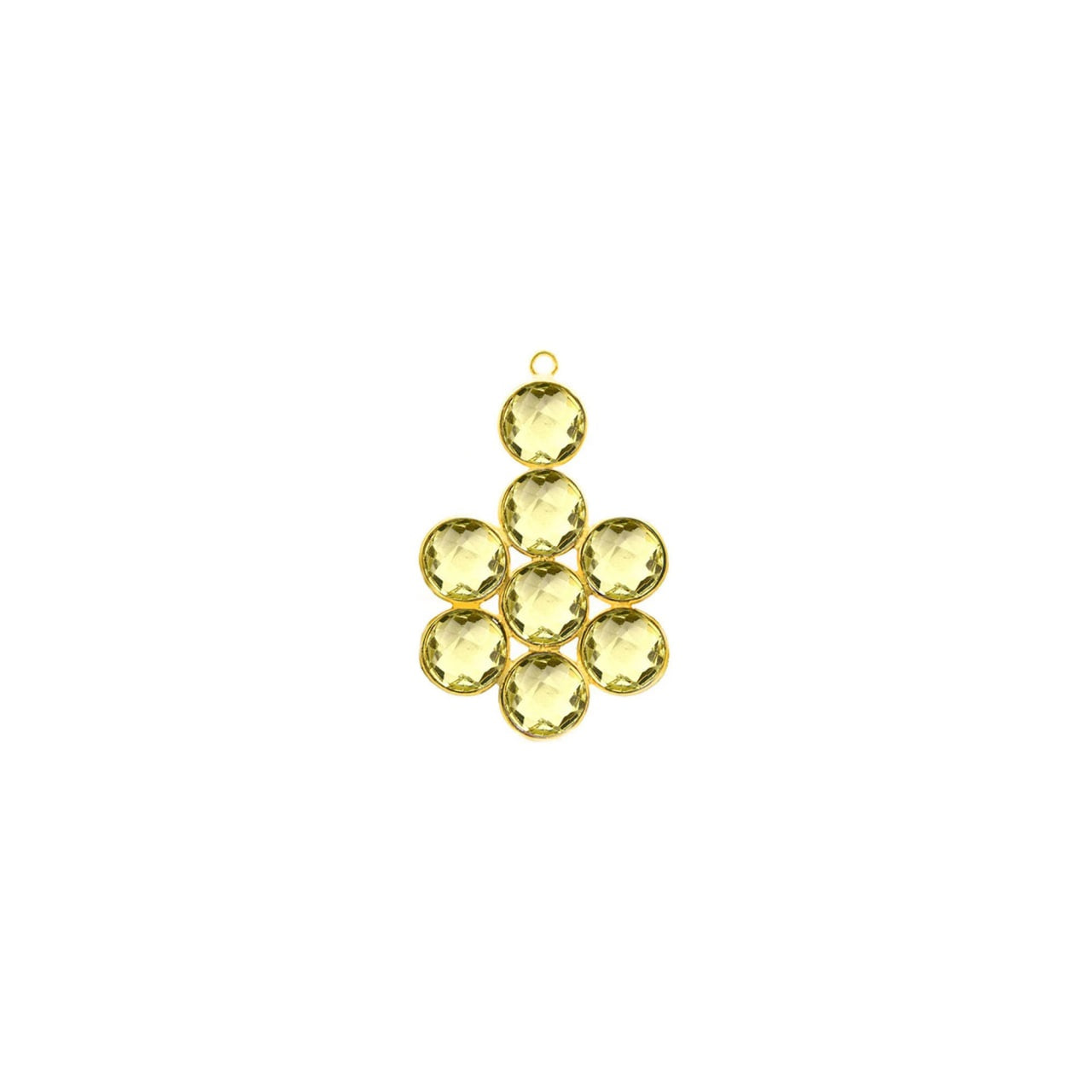 DIY Flower 39x27mm Gold Plated Bezel Single Bail Connector Component