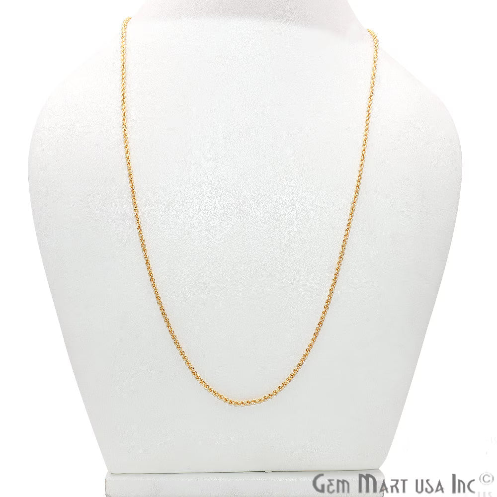 Gold Plated Jewelry Finding Chain Necklace 18 Inch
