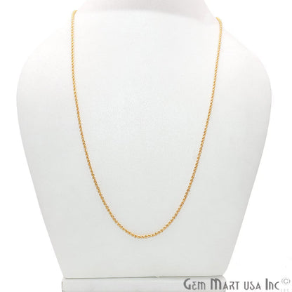 Gold Plated Jewelry Finding Chain Necklace 18 Inch
