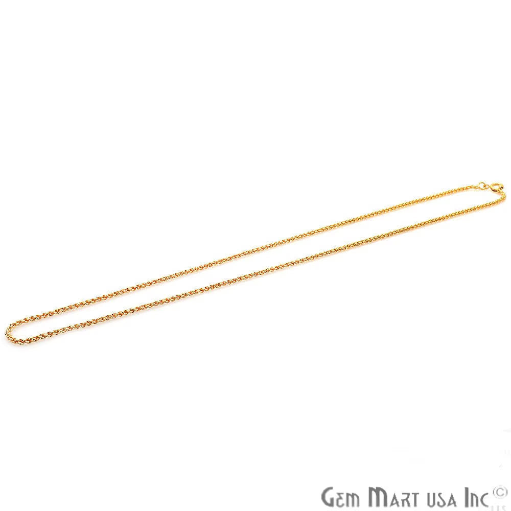 Gold Plated Jewelry Finding Chain Necklace 18 Inch