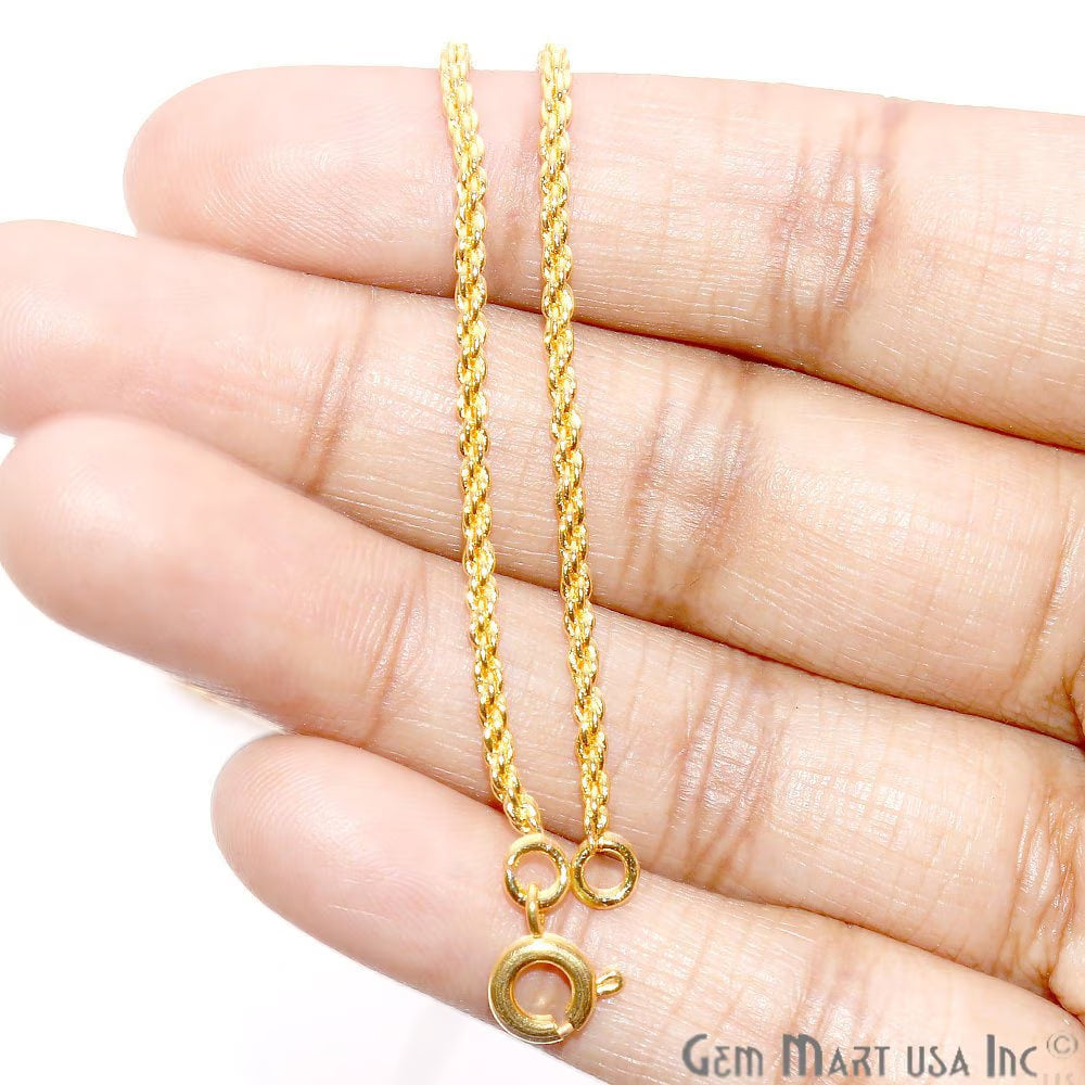 Gold Plated Jewelry Finding Chain Necklace 18 Inch