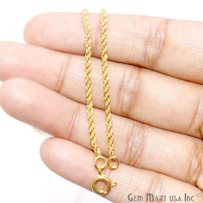 Gold Plated Jewelry Finding Chain Necklace 18 Inch
