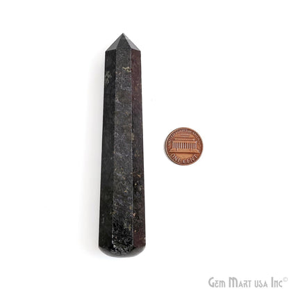 Black Pyrite Gemstone Jumbo Tower Crystal Tower Obelisk Healing Meditation Gemstones 4-5 Inch