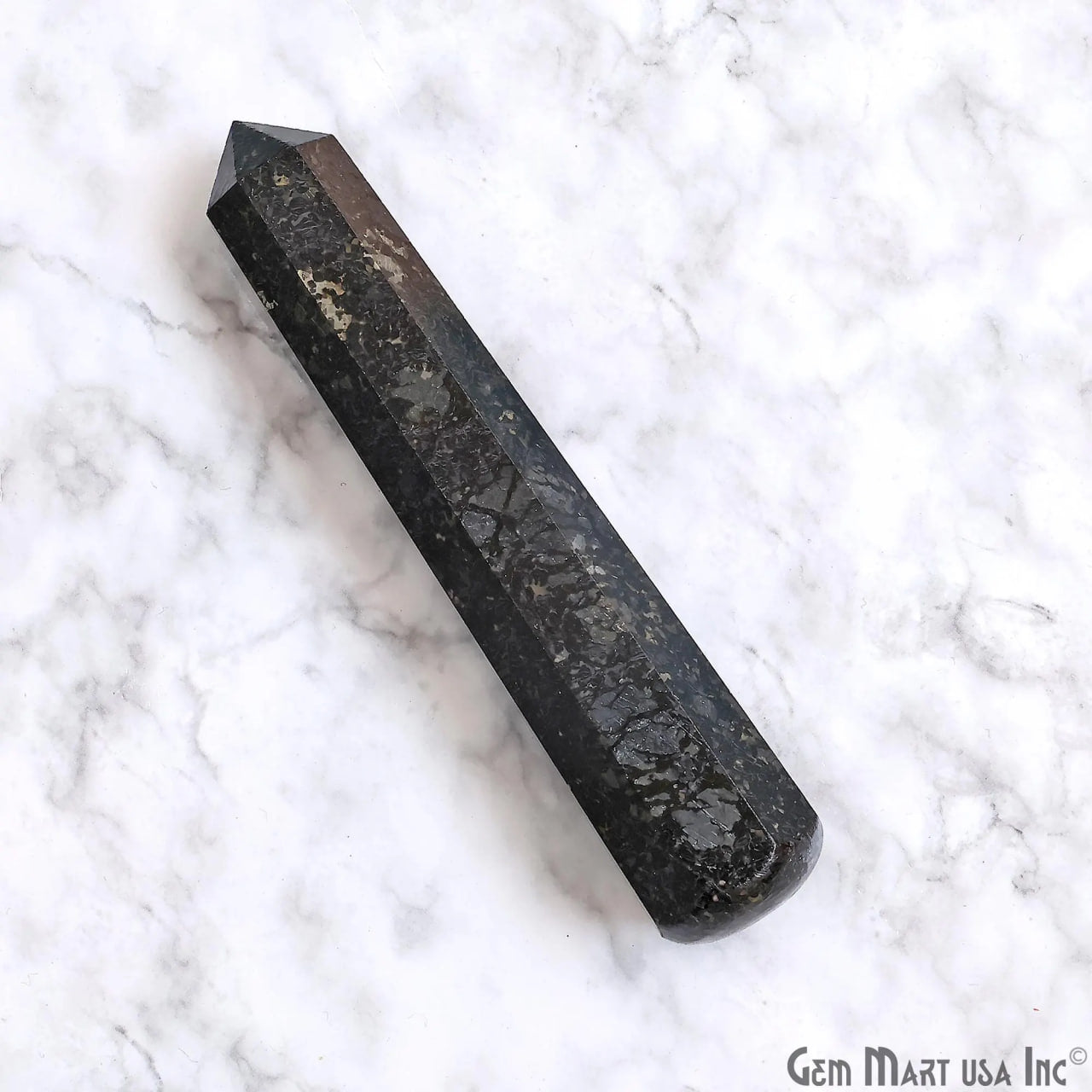 Black Pyrite Gemstone Jumbo Tower Crystal Tower Obelisk Healing Meditation Gemstones 4-5 Inch