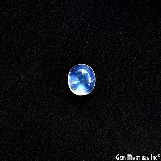 Natural Rainbow Moonstone Oval Cabochon, 11x9mm, AA Quality Blue Fire, 100% Cabochon Loose Stone, Wholesale Gemstones-10 Carat