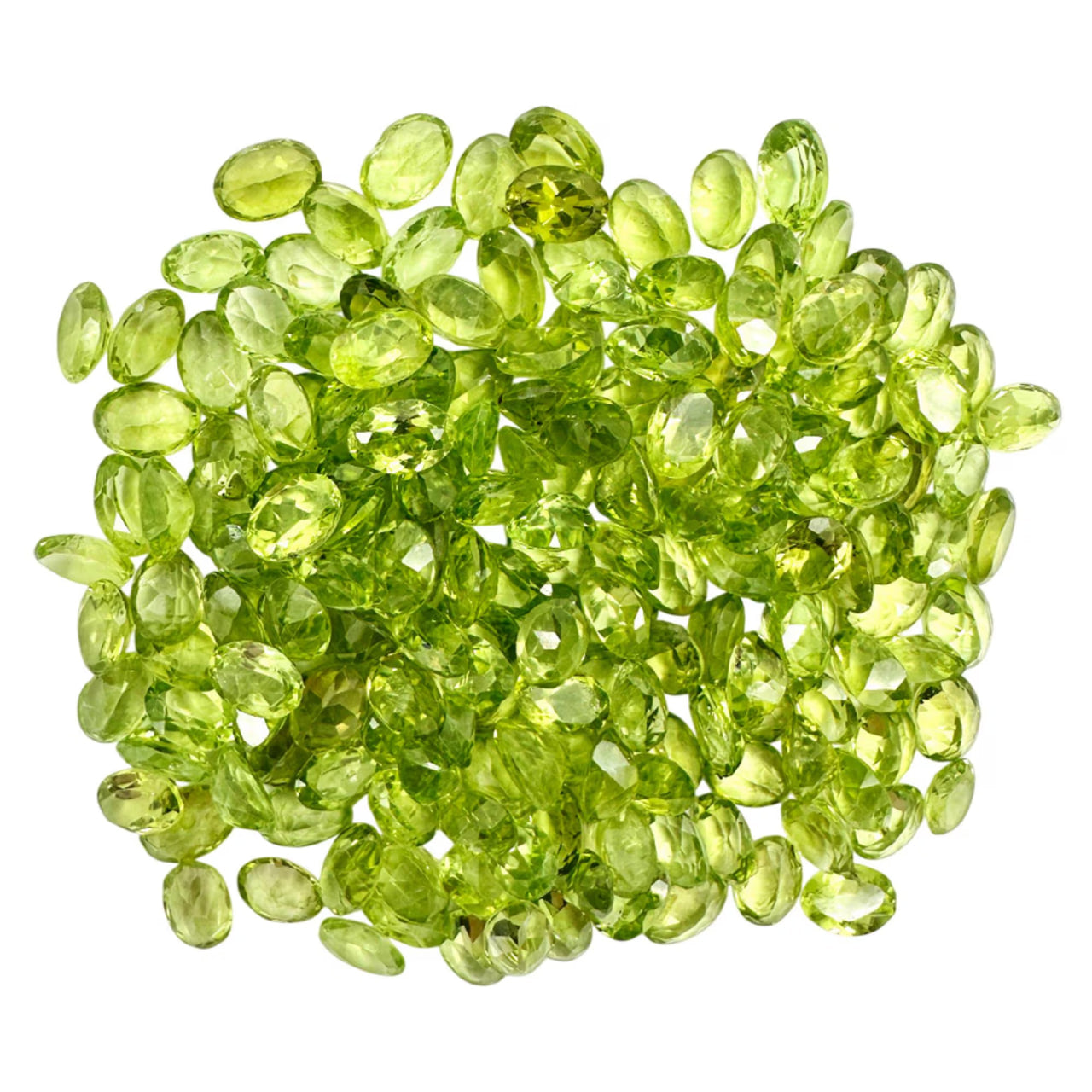 Peridot Oval Gemstone, 7x5mm, 5+ Carat, 100% Natural Faceted Loose Gems, August Birthstone