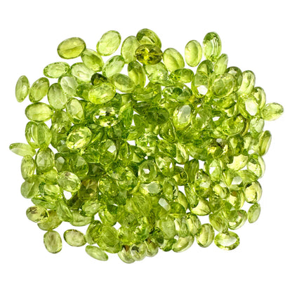 Peridot Oval Gemstone, 7x5mm, 5+ Carat, 100% Natural Faceted Loose Gems, August Birthstone