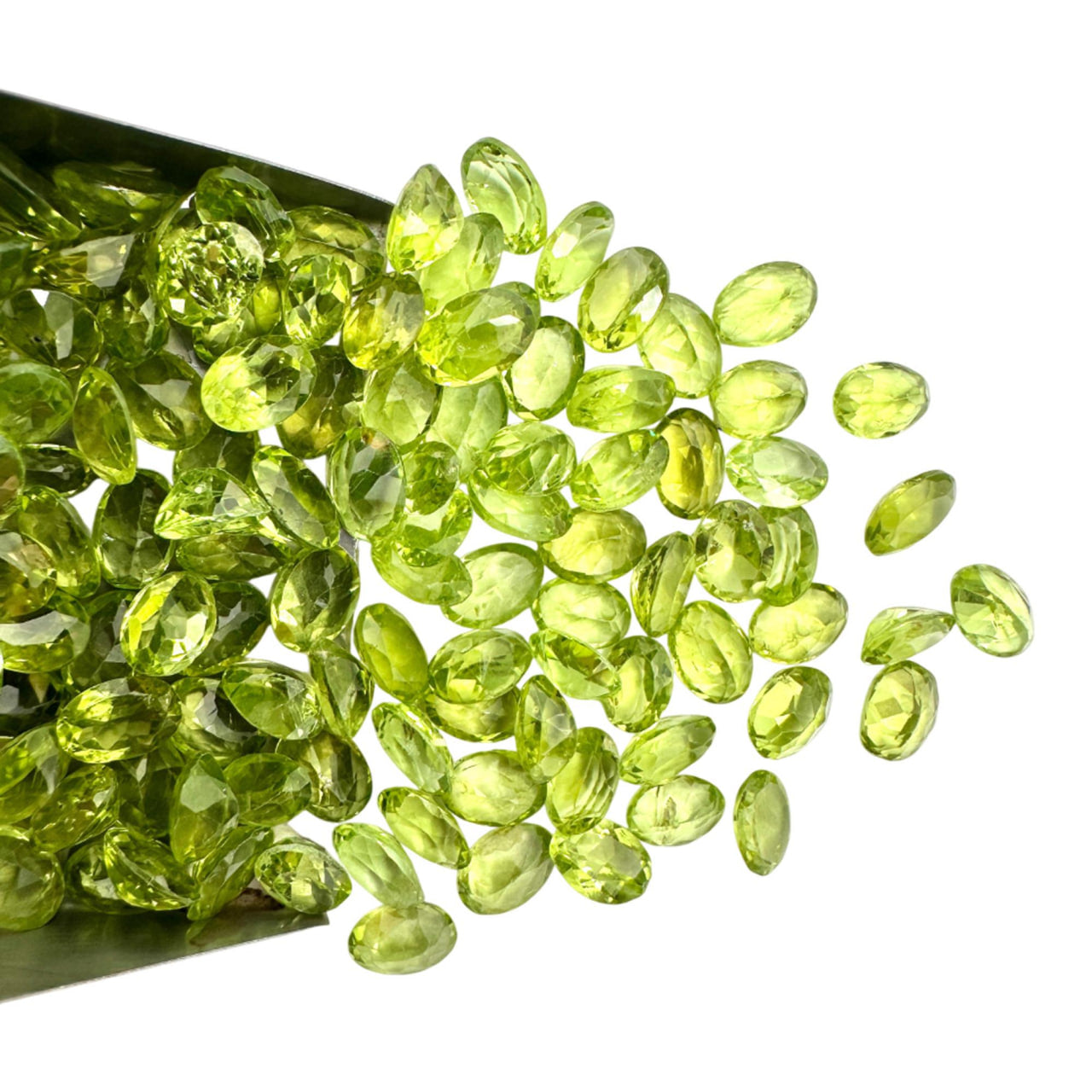 Peridot Oval Gemstone, 7x5mm, 5+ Carat, 100% Natural Faceted Loose Gems, August Birthstone
