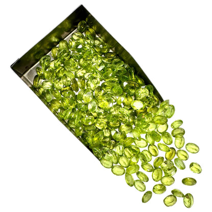 Peridot Oval Gemstone, 7x5mm, 5+ Carat, 100% Natural Faceted Loose Gems, August Birthstone