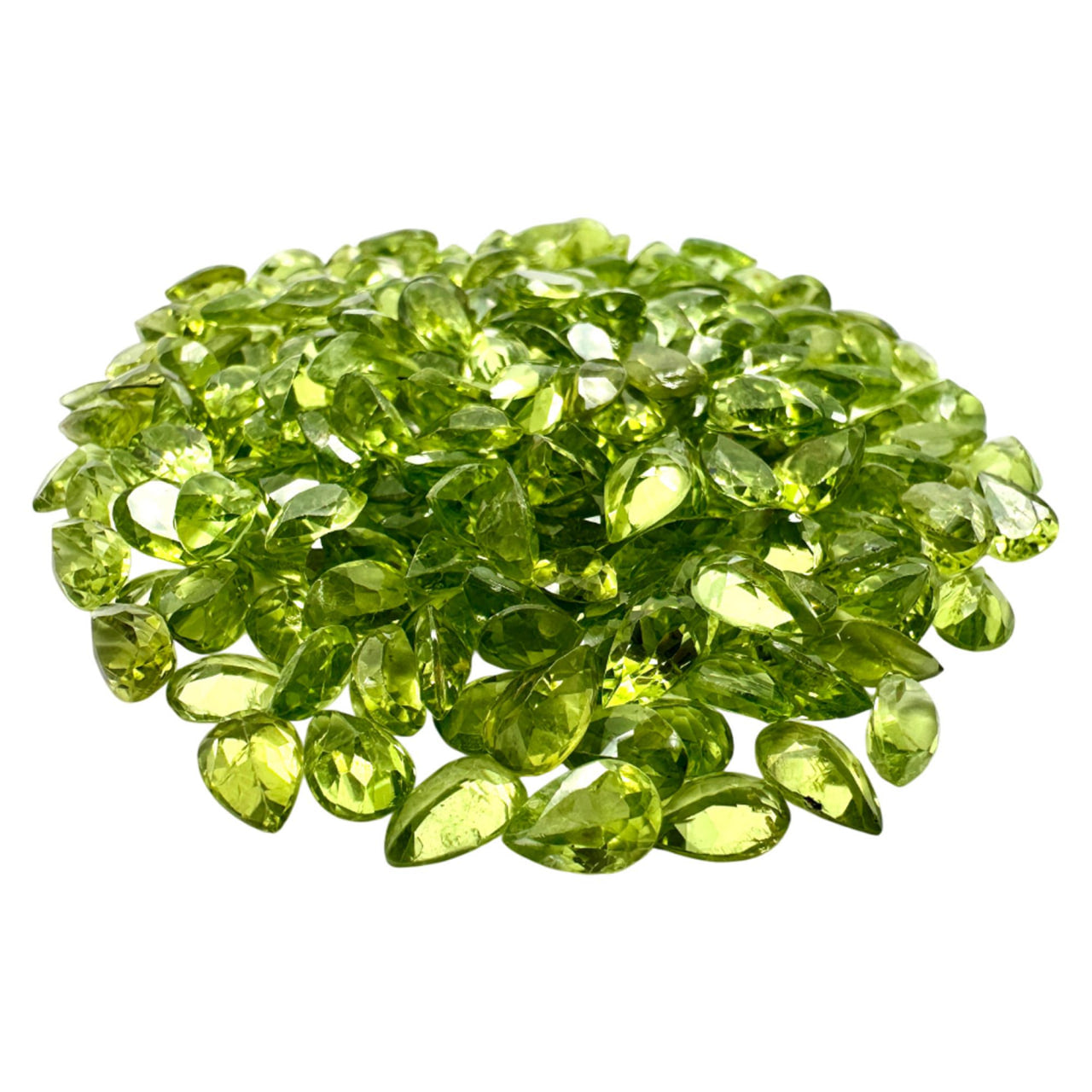 Peridot Pears Gemstone, 8x5mm, 5+ Carat, 100% Natural Faceted Loose Gems, August Birthstone