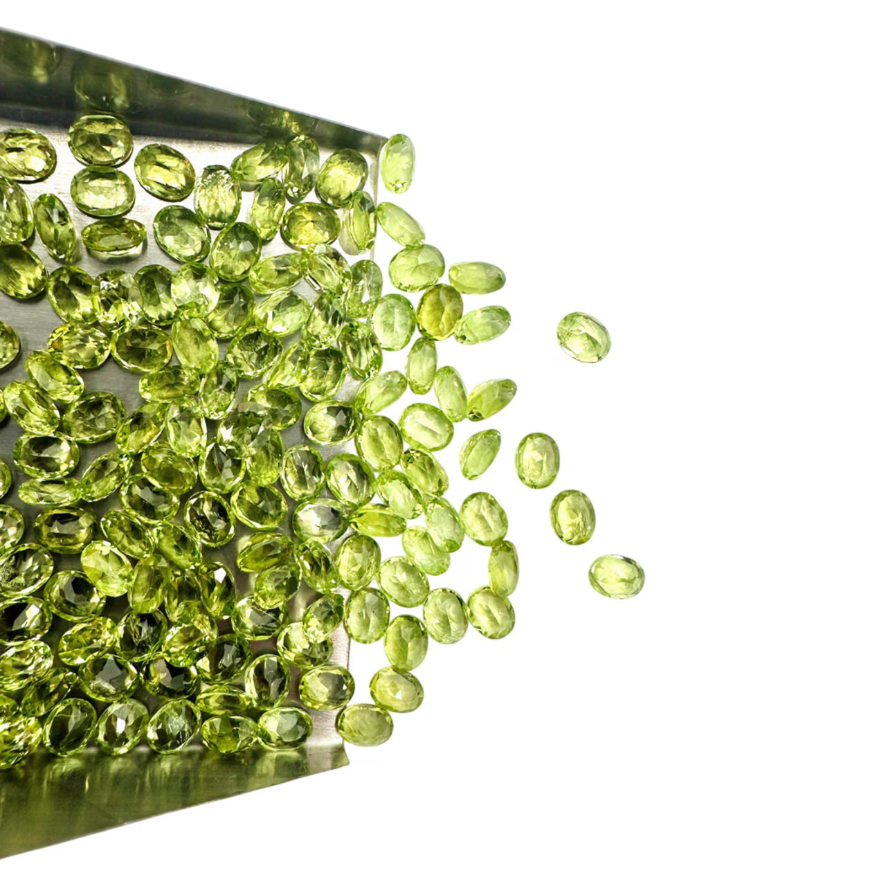 Peridot Pears Gemstone, 6x8mm, 5+ Carat, 100% Natural Faceted Loose Gems, August Birthstone