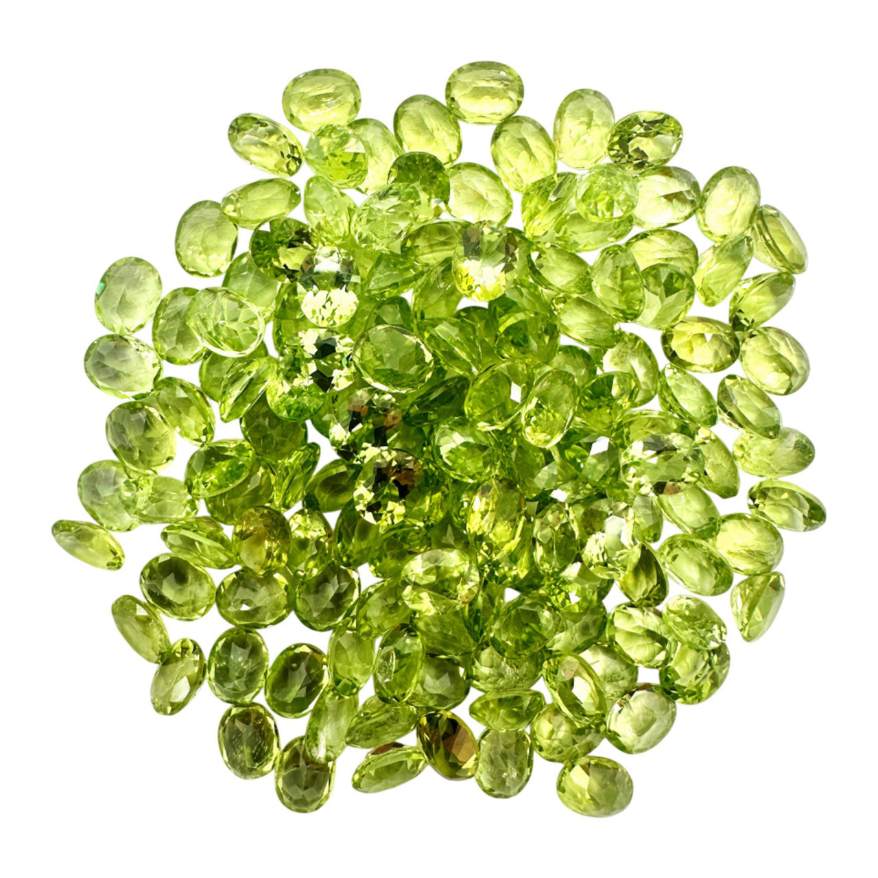 Peridot Pears Gemstone, 6x8mm, 5+ Carat, 100% Natural Faceted Loose Gems, August Birthstone