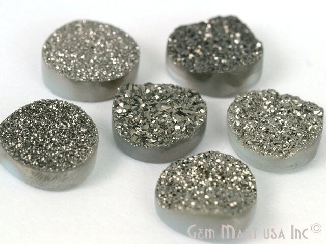 Plain Druzy 14mm Heart Shape Loose Cabochon (Pick Your Color)
