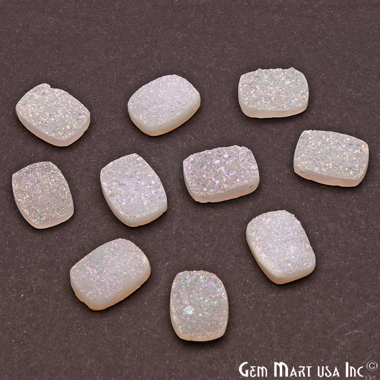 Plain Druzy 18x13mm Octagon Shape Loose Cabochon