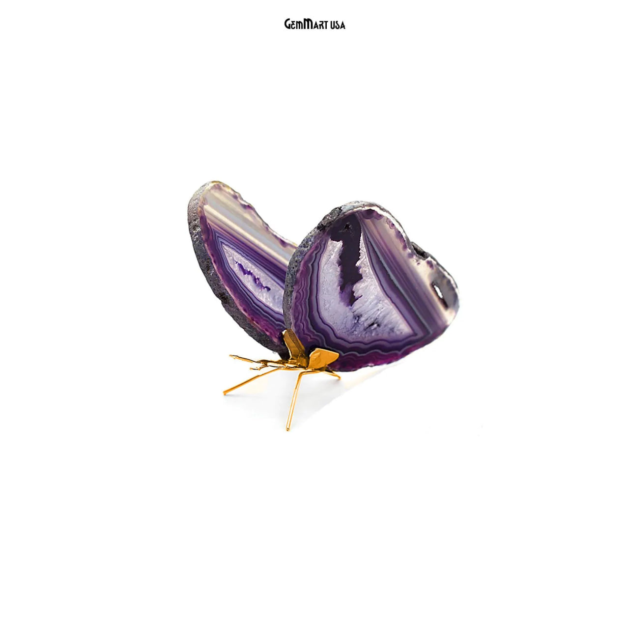 Agate Slice Purple Butterfly, Natural Agate Décor, Butterfly Wing Home Décor, Agate Geode, Purple Agate