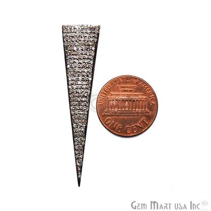 Triangle Spike Diamond Charm Pendant, 50x12mm Triangle Spike Gold Vermeil Necklace Pendant