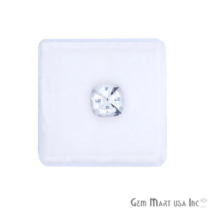 White Sapphire Wholesale Gemstones, 100% Natural Precious Gems, White Faceted Loose Gems, 7mm, Cushion, 1.55 Carat