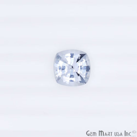 White Sapphire Wholesale Gemstones, 100% Natural Precious Gems, White Faceted Loose Gems, 7mm, Cushion, 1.55 Carat