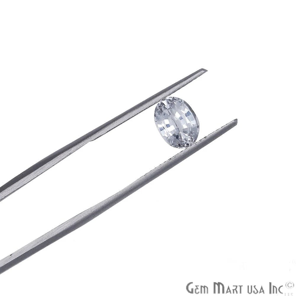 White Sapphire Wholesale Gemstones, 100% Natural Precious Gems, White Faceted Loose Gems, 6x8mm, Oval, 1.50 Carat