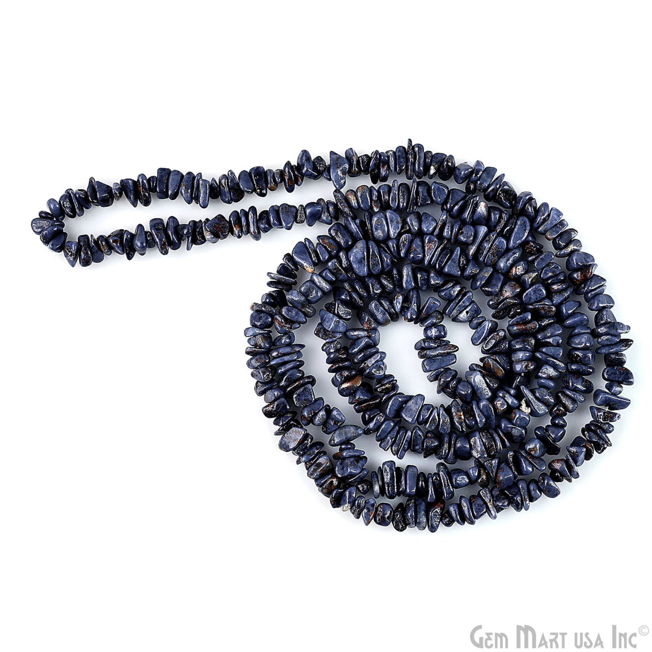 Sapphire Chip Beads, 34 Inch, Natural Chip Strands, Drilled Strung Nugget Beads, 3-7mm, Polished