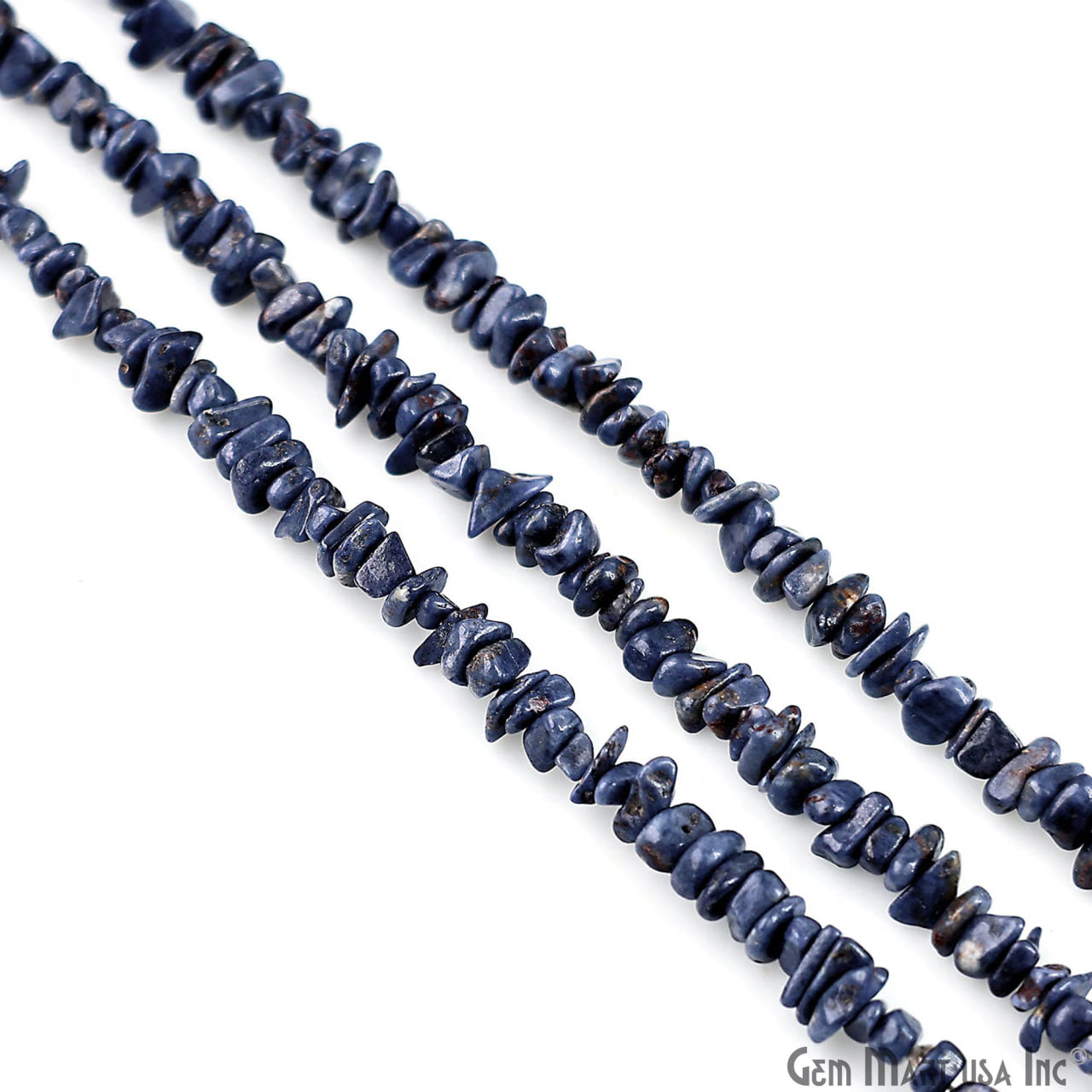 Sapphire Chip Beads, 34 Inch, Natural Chip Strands, Drilled Strung Nugget Beads, 3-7mm, Polished