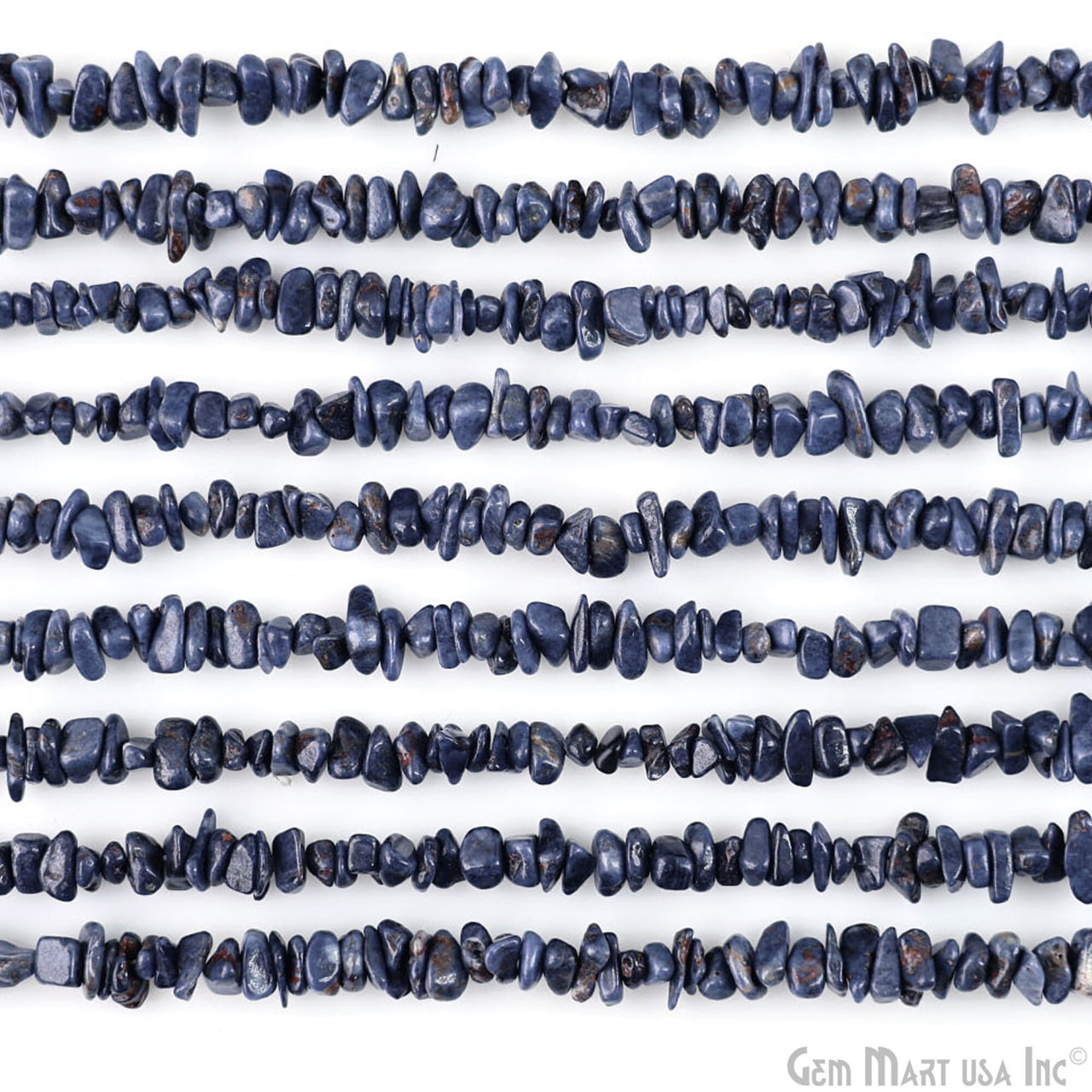 Sapphire Chip Beads, 34 Inch, Natural Chip Strands, Drilled Strung Nugget Beads, 3-7mm, Polished