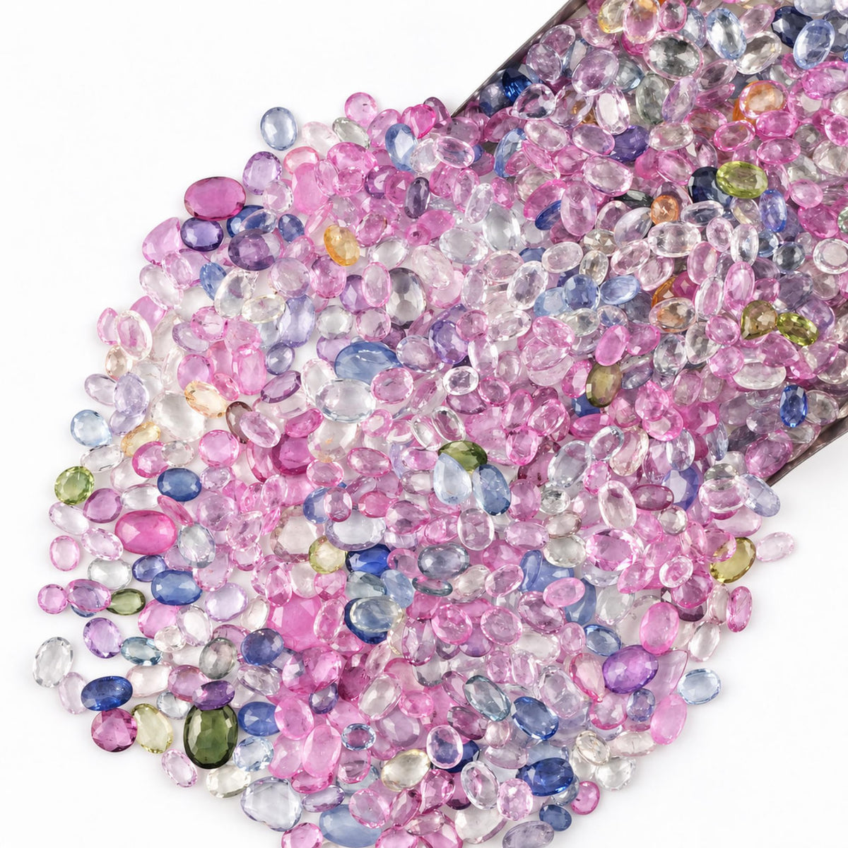 Multi Sapphire Rose Cut Gemstone, 100% Natural Precious Gems, Multi Color Faceted Loose Gems, 5-8mm, 5+ Carats