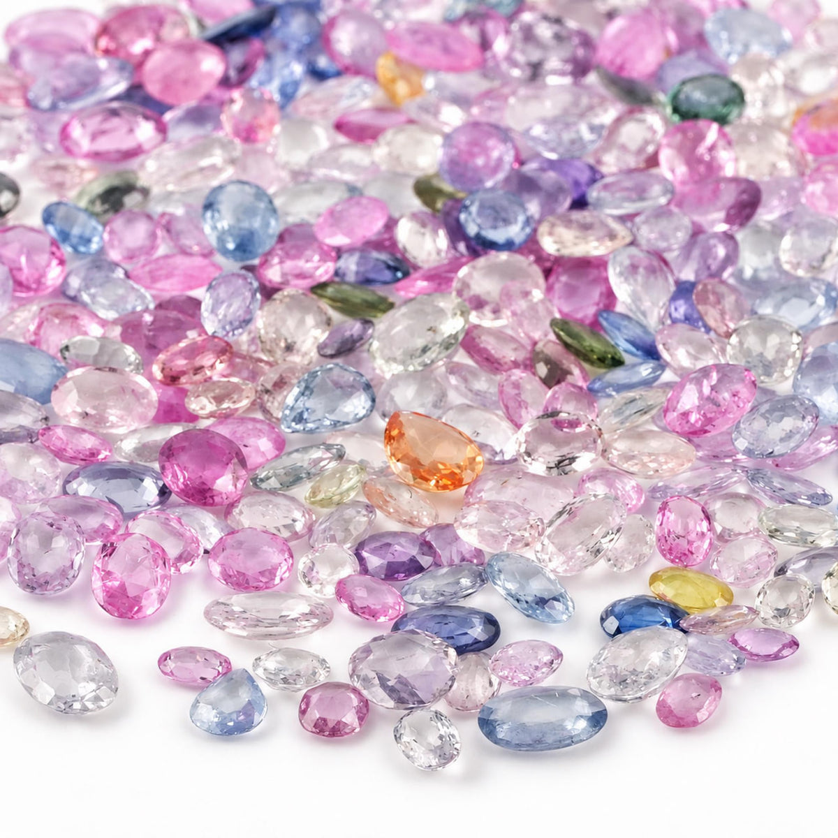 Multi Sapphire Rose Cut Gemstone, 100% Natural Precious Gems, Multi Color Faceted Loose Gems, 5-8mm, 5+ Carats