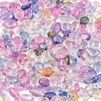 Multi Sapphire Rose Cut Gemstone, 100% Natural Precious Gems, Multi Color Faceted Loose Gems, 5-8mm, 5+ Carats