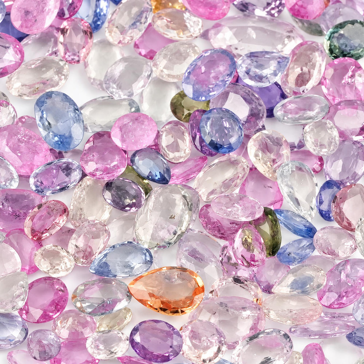 Multi Sapphire Rose Cut Gemstone, 100% Natural Precious Gems, Multi Color Faceted Loose Gems, 5-8mm, 5+ Carats