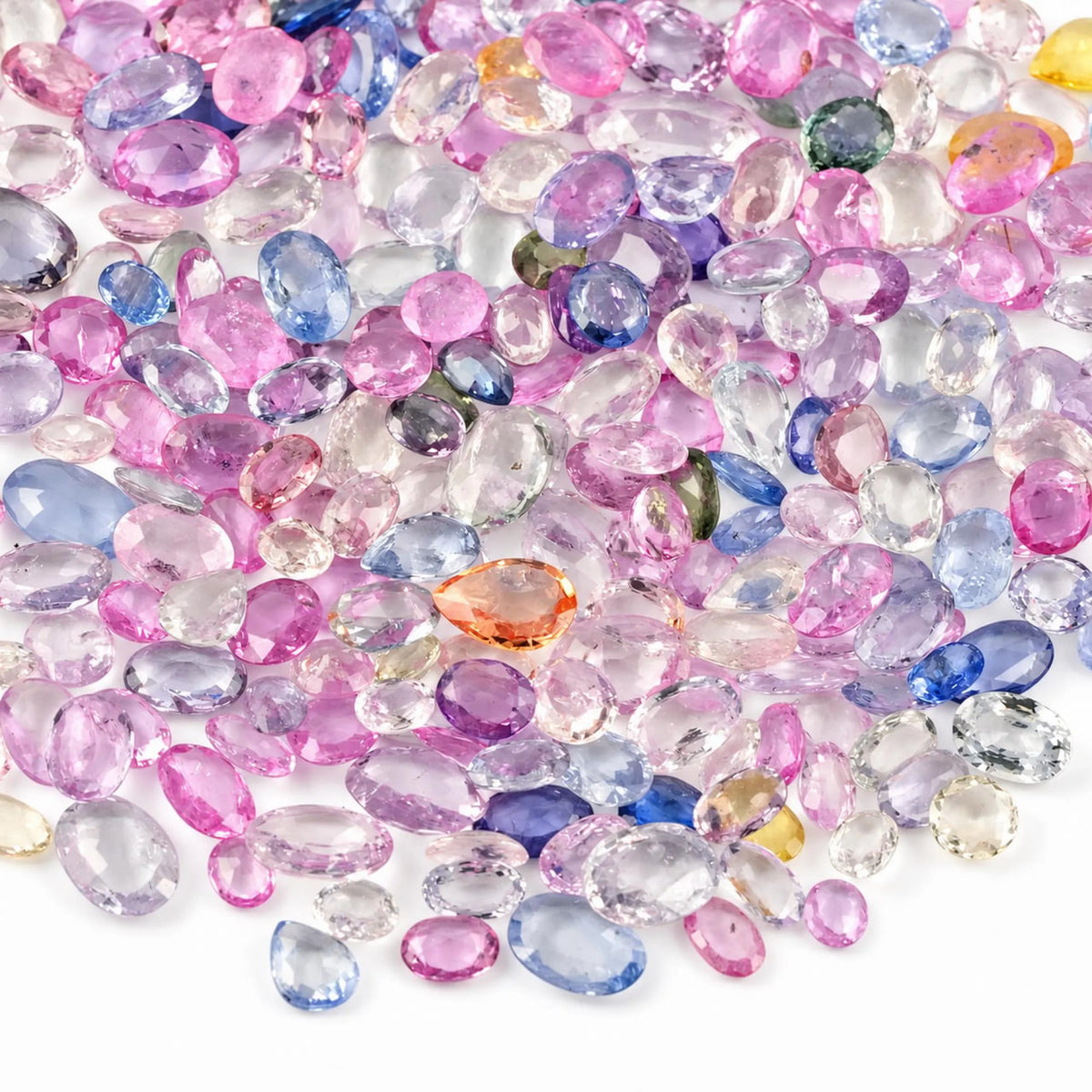 Multi Sapphire Rose Cut Gemstone, 100% Natural Precious Gems, Multi Color Faceted Loose Gems, 5-8mm, 5+ Carats