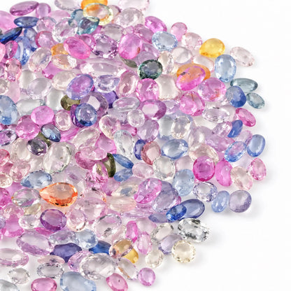 Multi Sapphire Rose Cut Gemstone, 100% Natural Precious Gems, Multi Color Faceted Loose Gems, 5-8mm, 5+ Carats