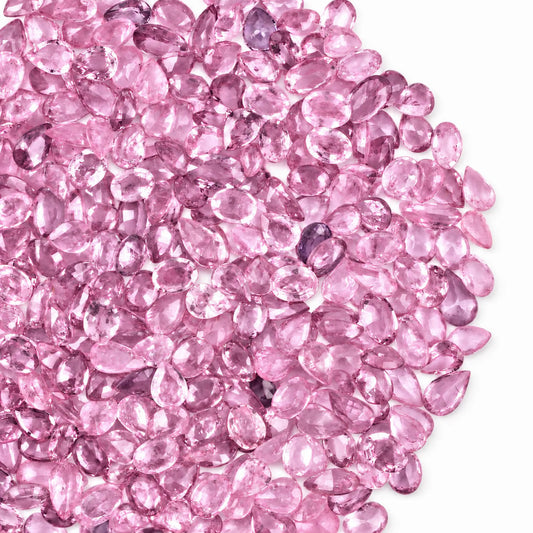 Pink Sapphire Oval & Pear Gemstone, 5x3 and 4x3mm, 1+ Carats, 100% Natural Precious Gems Faceted Loose Gems, September Birthstone