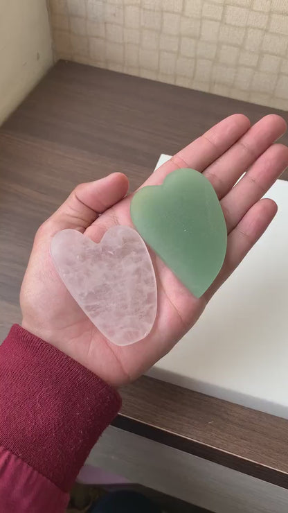 Natural Gemstone Gua Sha, 70x50mm Free Form Green Mica Gemstone Gua Sha Massage Tool, Face Massage Tool